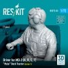 RESKIT RSF72-0083 Driver for MD-3 (A, B, C, T) Mule Deck Tractor (scene 1) (1 pcs) (3D Printed) 1/72